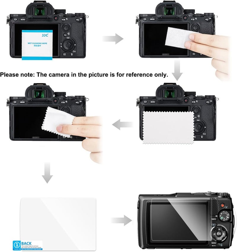 JJC (2 Pack) Kodak PIXPRO WPZ2 or Ricoh Penta. WG-1000 WG1000 Screen Protector, 9H Ultra Clear Tempered Glass Protector LCD Display Film, Anti-Fingerprint Anti-Scratch Water-resistant - Image 5